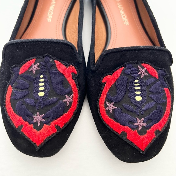 Rebecca Minkoff Astro Too Scorpio Black Suede Flat Loafer Shoes - Picture 3 of 10